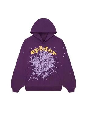 Purple Sp5der OG Web V2 Hoodie